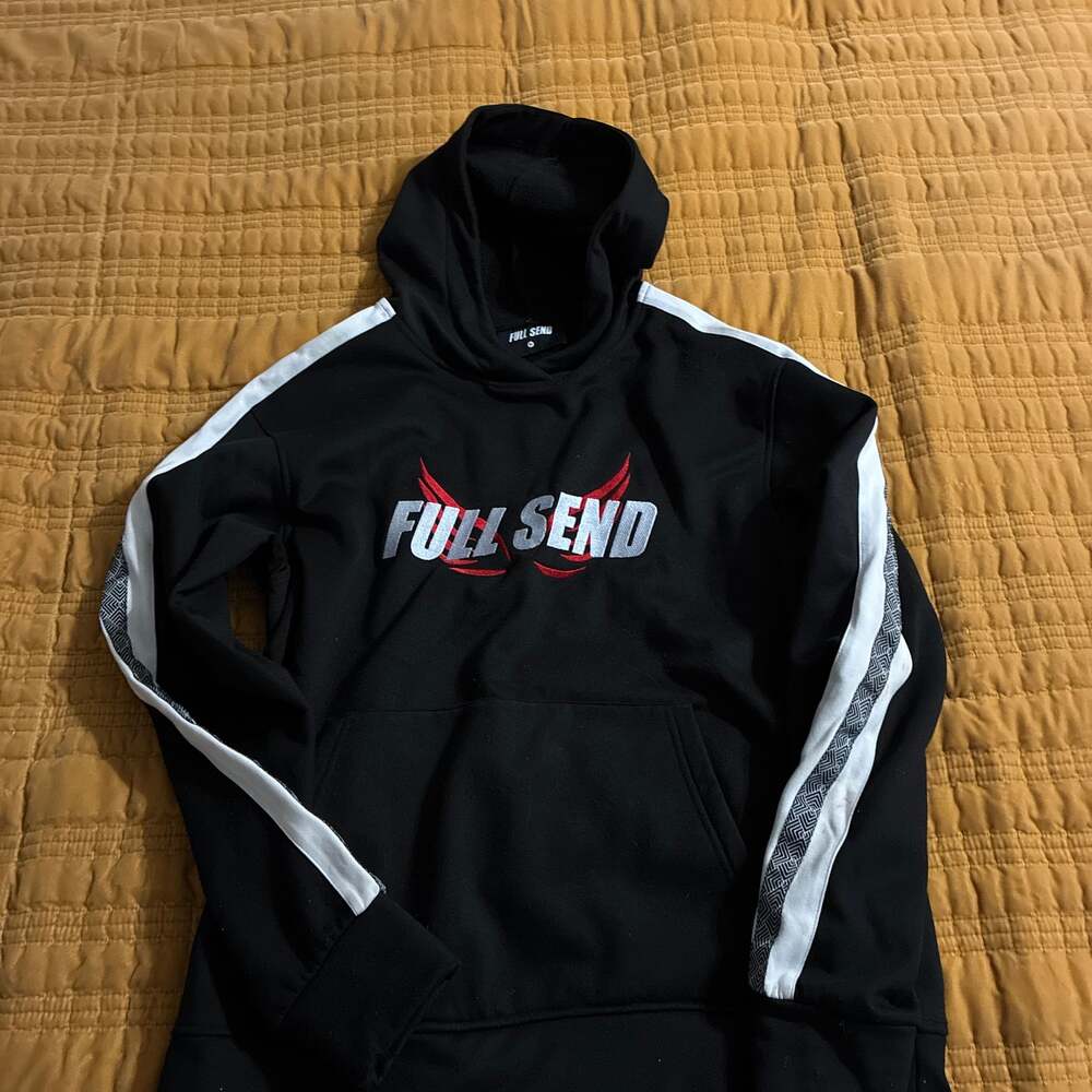 FULLSEND Hoodie Red Wing, Stripe Nelkboys merch